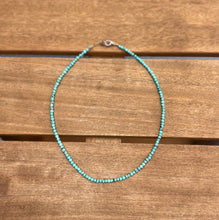 Load image into Gallery viewer, Sky Blue Dainty Turquoise Beaded Choker Necklace Throat Chakra "Voice of Truth"